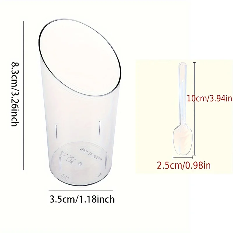 Disposable Dessert Cup Plastic Cup Appetizer Cups Tilted Circular Tasting Sample Afternoon Tea Party Appetizer Snacks Tasting