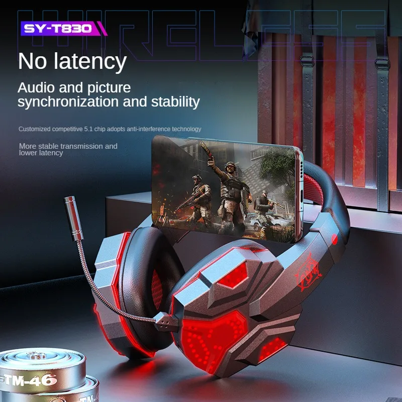 New SY-T830 Wireless Headphones Bluetooth 5.0 Earphones Foldable Gaming Headset  Sport Headphone with Mic Music Earbuds 400mAh - AliExpress