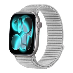 Sport Nylon Loop Strap for Apple Watch - Soft & Comfortable Band for All Sizes (Grey)