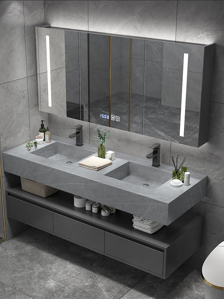 Hot Sale High Quality Modern Spacious Storage Wall Mounted Vanities Luxury Bathroom Vanity Cabinet Modern