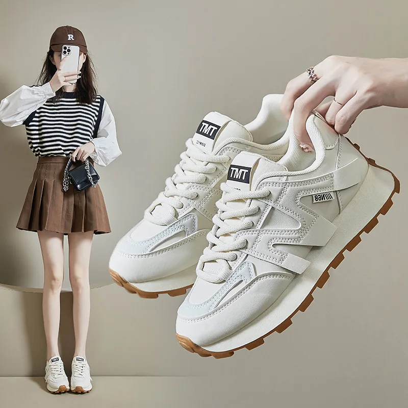 

2023 New Women's Sneakers Thick Sole Increase Height Women Casual Sneakers Luxurious on-slip Fashion Basic Lady Vulcanized Shoes