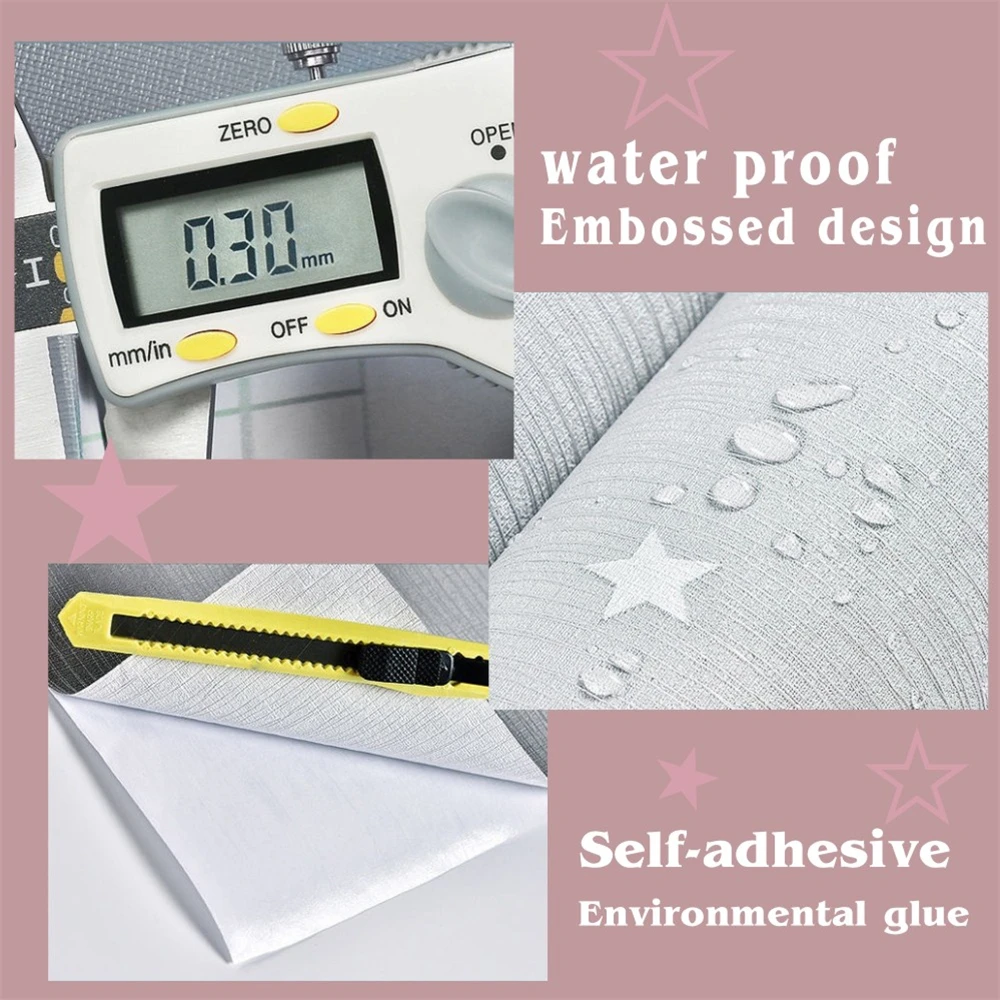 비닐 필름 롤 탈착식 판자 접촉지 별 벽지, 어린이 침실 장식, 자체 접착 PVC 가구 벽지