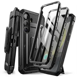 SUPCASE UB Pro Rugged Phone Case with Built - in Screen Protector - Military - Grade Protection - Pc + tpu (Black)