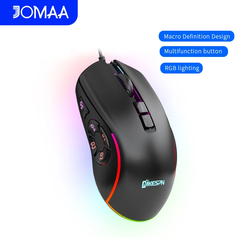 10 key macro programming custom RGB game wired mouse laptop desktop ...
