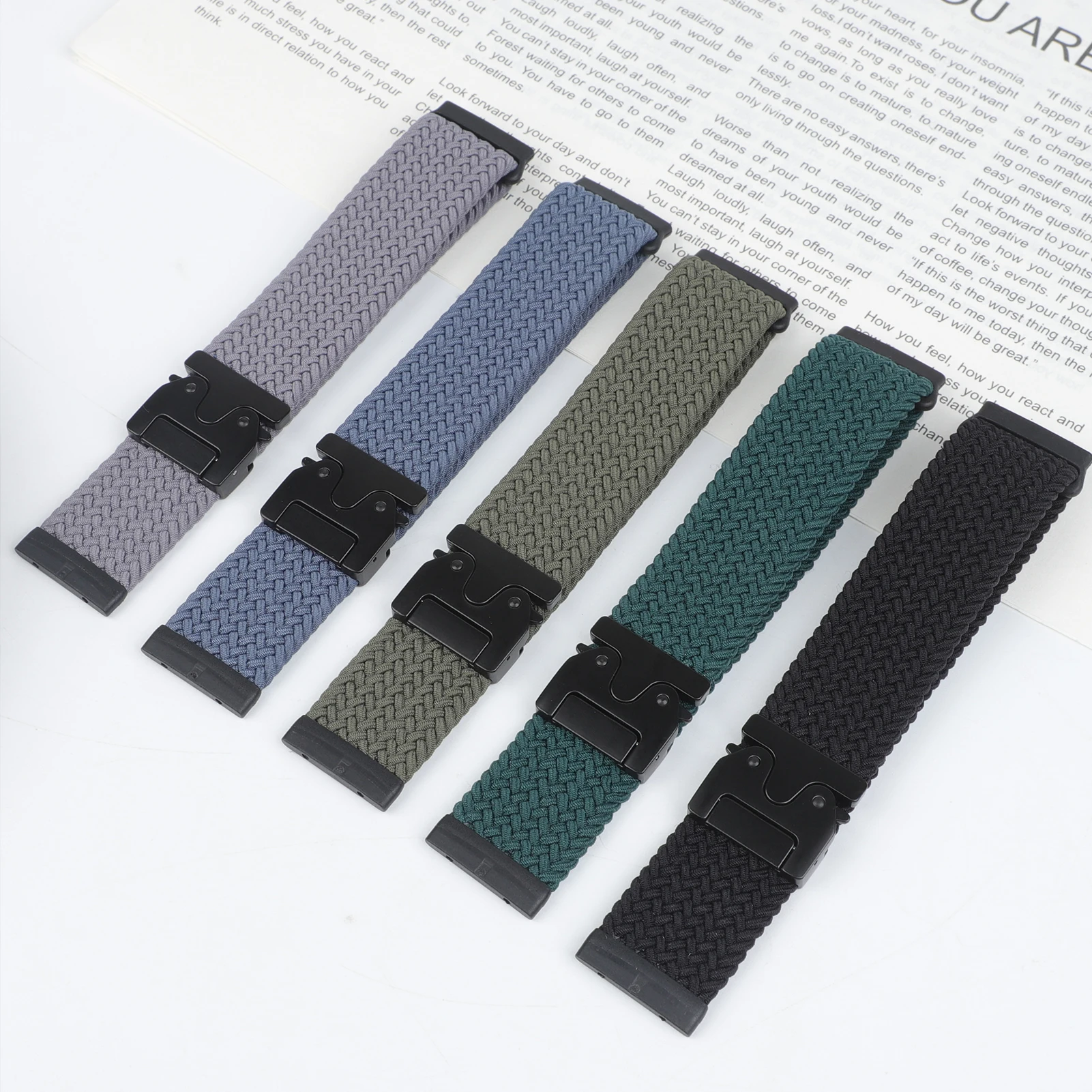 Sport Nylon Loop Bracelet - Parachute Braided Strap Replacement Band