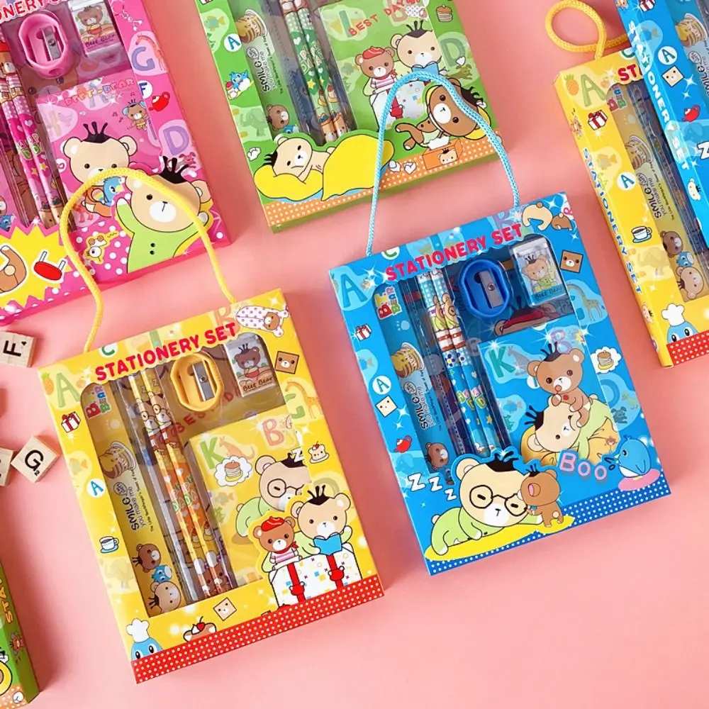

Student Kawaii Pencil Case Sharpener Ruler Set Children Gifts Birthday
