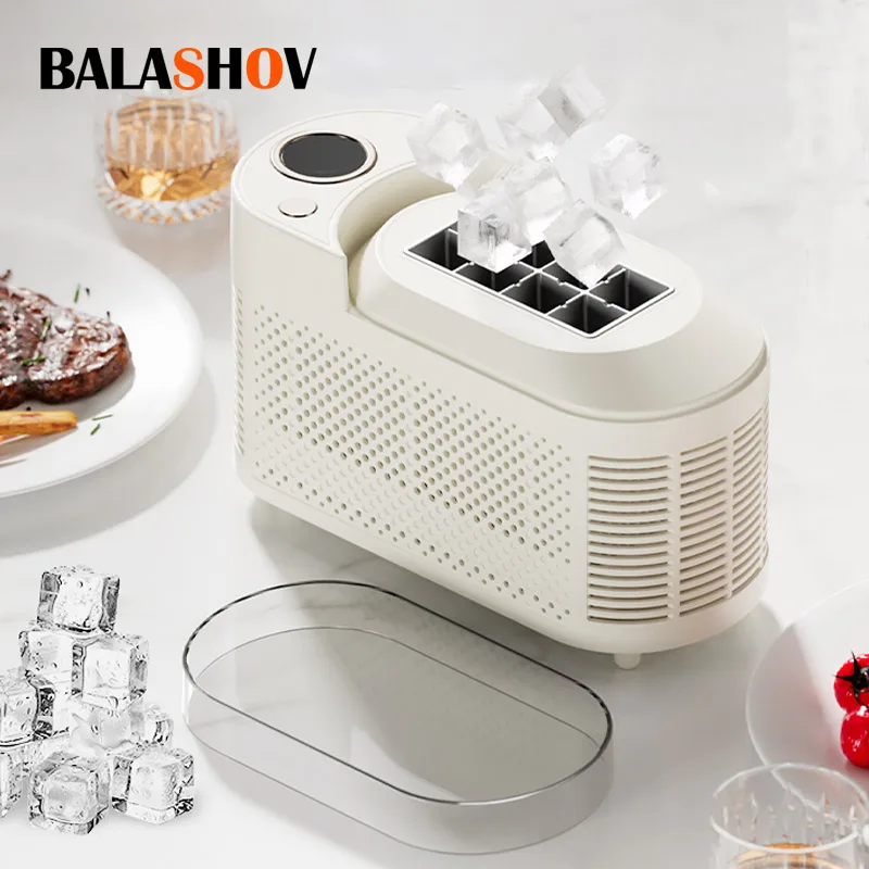 Electric Small Ice Maker Home Dormitory Office Camping Ice Automatic Ice Making Box Ice Machine Home Car Dual Use 12/110/220V 1