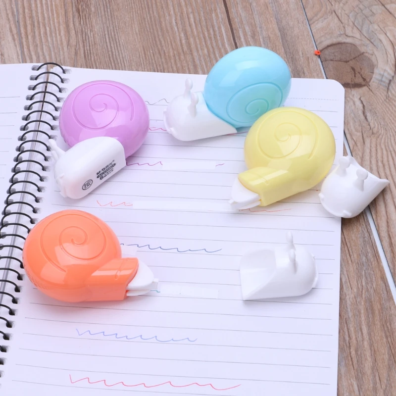 

Lovely Snail Correction Tape Eraser White Correction Tape School Stationery for Boys Girls Gift Random Color Dropship