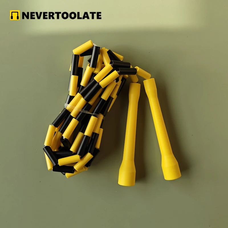 NEVERTOOLATE 4.5 مللي متر الأساسية 150 جرام الثقيلة مطرز المدرب كريس 2.9 متر حبة صلبة مطرز حبل اللياقة البدنية حرة تخطي حبل القفز