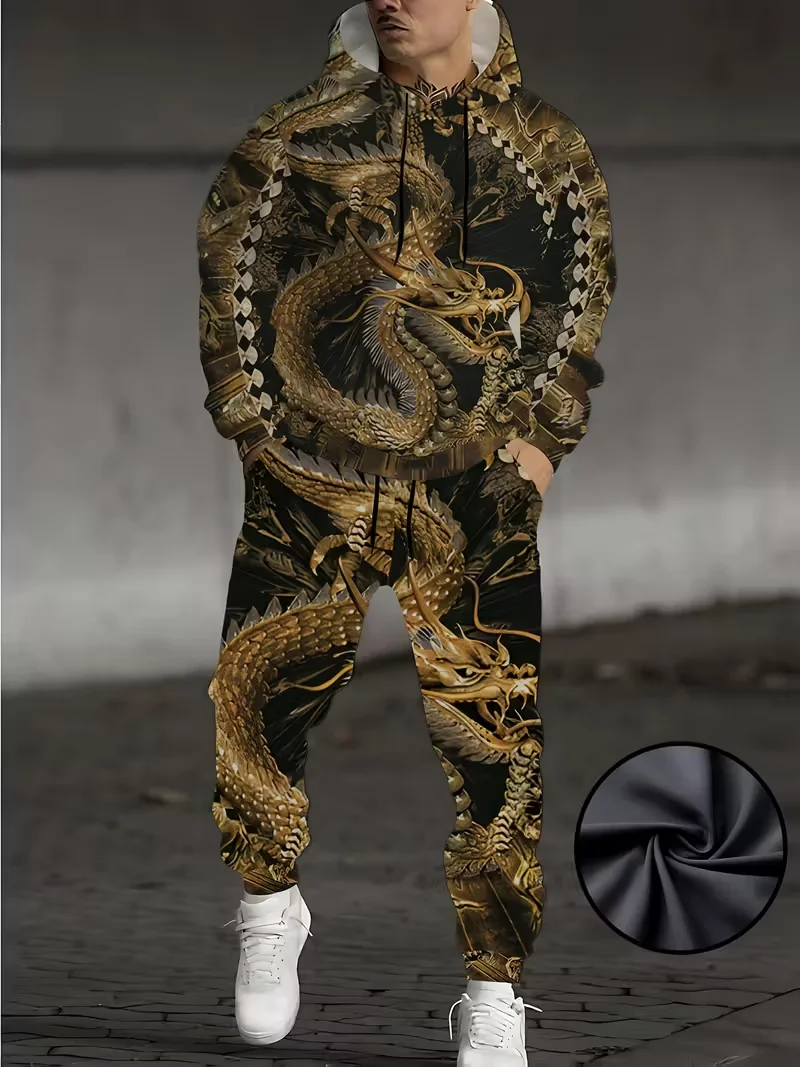 لهب الأسد البلوز هوديس مجموعات ثلاثية الأبعاد الطباعة الرجال النساء موضة هوديي + بانت 2 قطعة مجموعات تأثيري بدلة رياضية رجالي 2 قطعة مجموعات