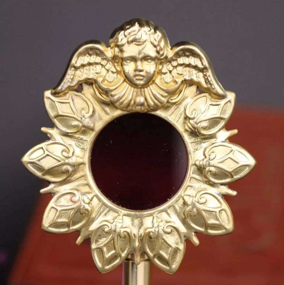 Brass Holy Angel Reliquary Holy Monstrance For Relic Home or Church