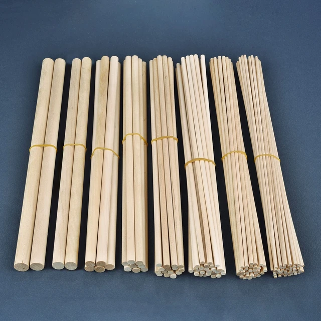 Round Wooden Sticks For Crafts Food Ice Lollies Model Making Stick Cake  Dowel