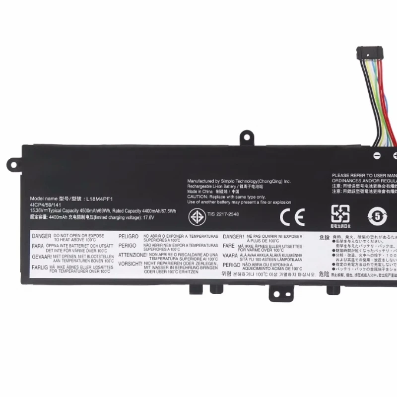 Bateria do Portátil para Yoga Lenovo Ideapad L18m4pf1 L18d4pf1 5b10w69461 Sb10w69459 C94015irh S740-15irh 9-15imh5 81te 82de 81nx Novo - Imagem 3