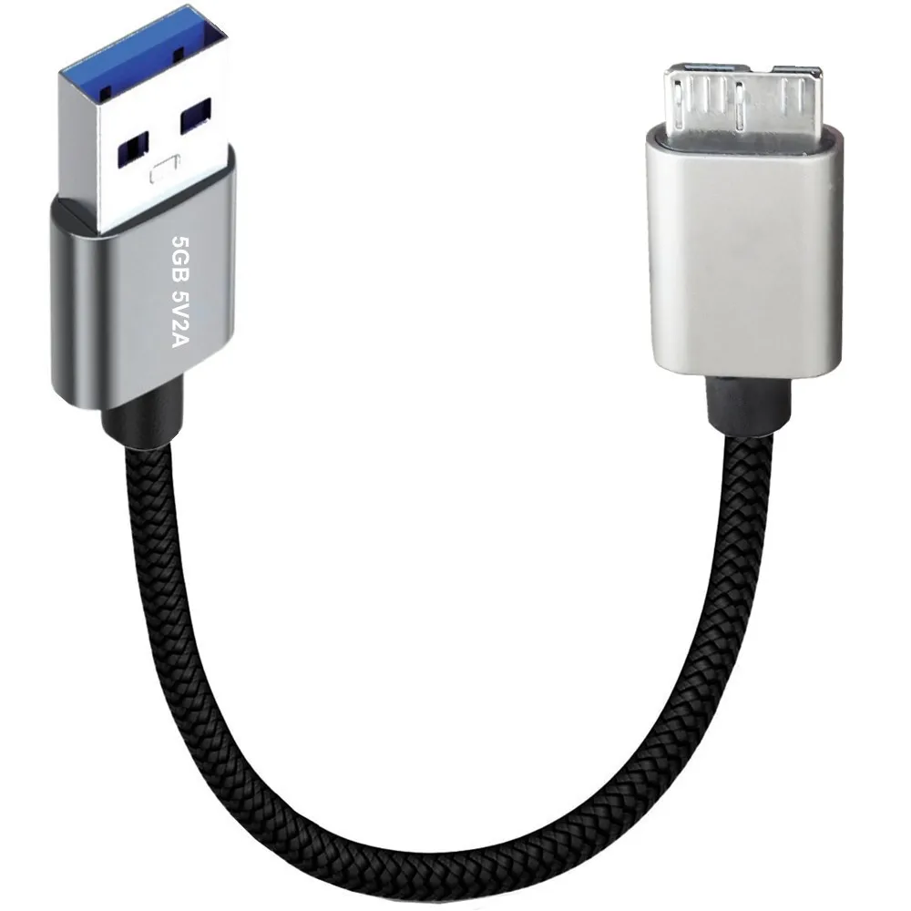 5M 3M Micro USB3.0 Cable USB 3.0 Type A Male to Micro B Cord Compatible with Samsung Galaxy S5 Note 3 Camera Hard Drive and More