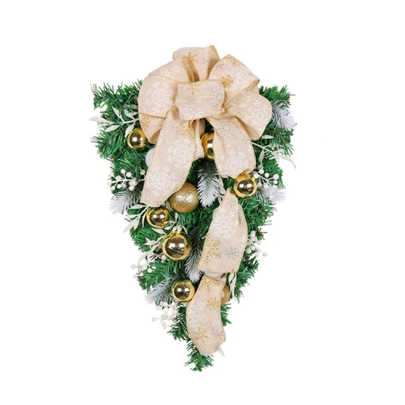 

69HC Christmas Inverted Tree Decorations for Country Scene Kitchen, Buildings