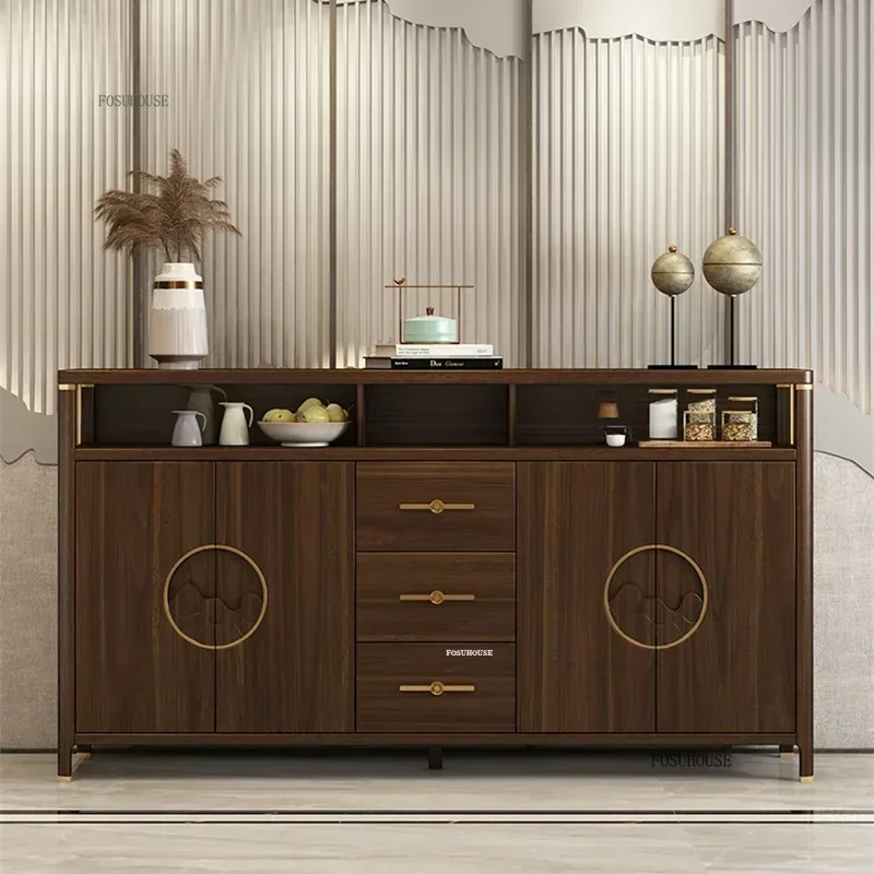Chinese Style Sideboards Modern Solid Wood Kitchen Locker Home Furnitur Creative Living Room Sideboard Storage Cabinets ZZ