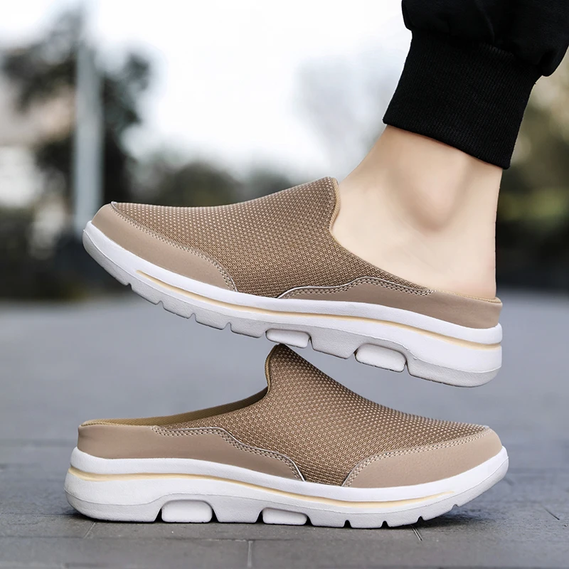 

Stylish Quality Men Casual Mules All-match Large Size Male Flats Shoes Outdoor Anti-skid Slip-on Couple Footwear Soft Breathable