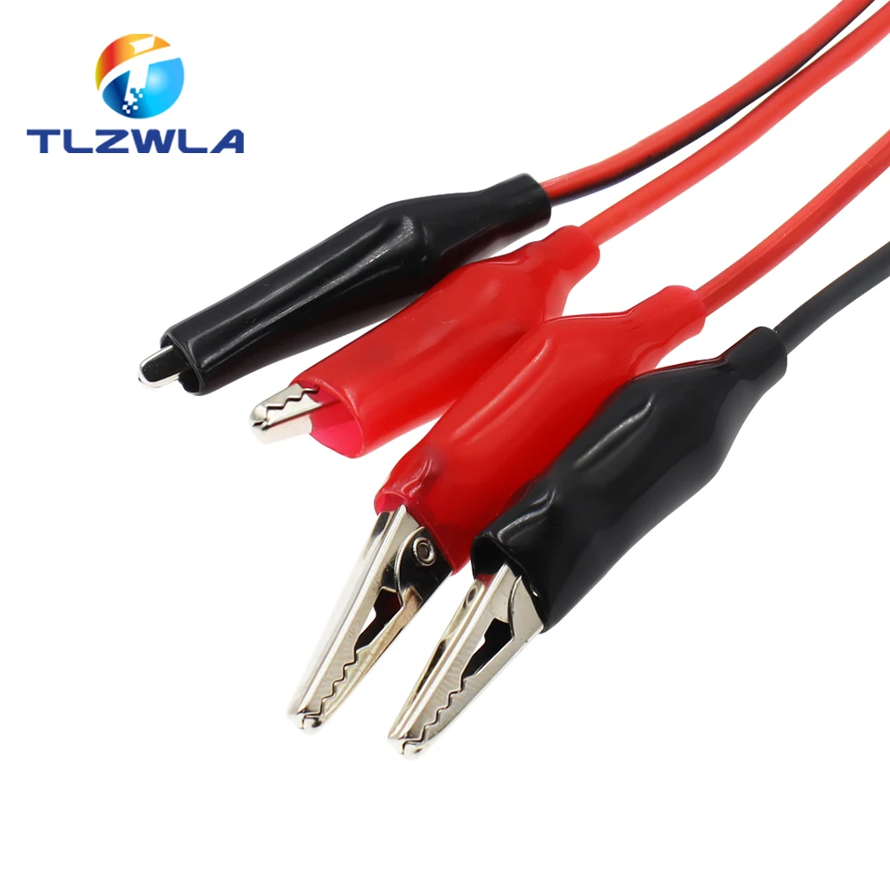 Alligator Clips 1Pcs 1M Electrical Double-ended Crocodile Test Leads Cable Jumper Wire DIY For Multimeter,alligator clips,test clip,test leads,test lead wire,test lead cable,test cable,test cable lead,electrical test wire