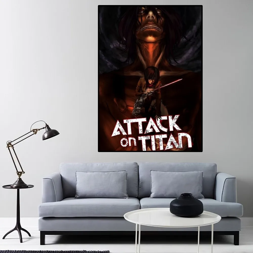 Attack on Titan Poster Home Room Decor Livingroom Bedroom Aesthetic Art Wall Painting Stickers anime poster poster prints diy poster sticker anime stickers