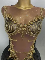 Sexy Sparkly Rhinestones Sleeveless Long Dress 2025 New Women Birthday Celebrate Evening Photo Shoot Stage Performance Costume - Image 5