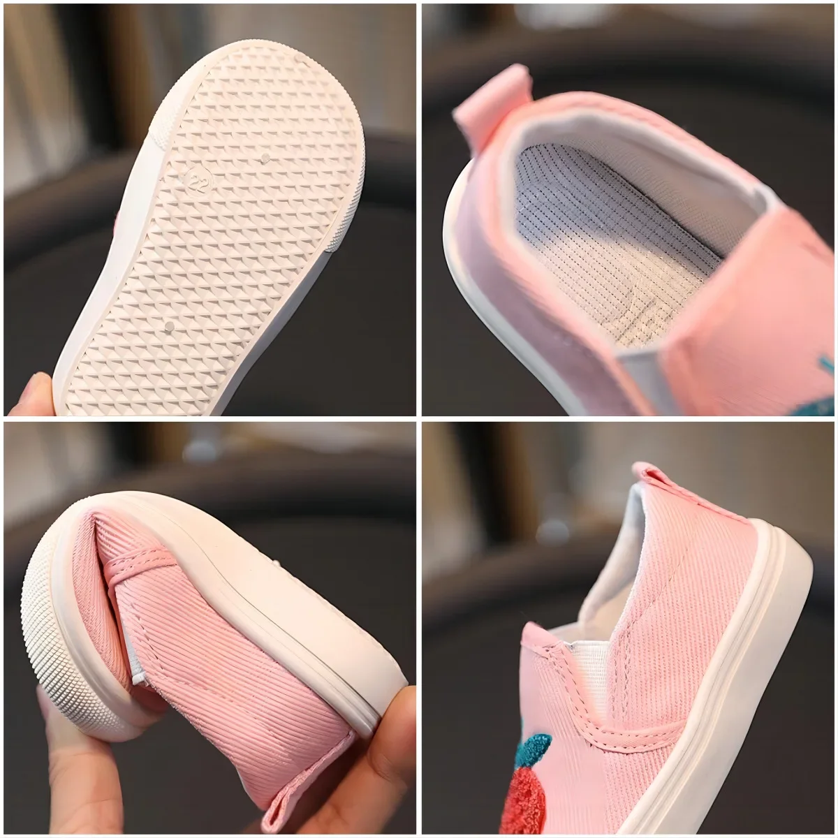 Children Shoes Spring Summer Kids Shoes Toddler Sneakers Animal Patterns Unisex Boys Girls Casual Slip-on Shoes Strawberry Bear 3