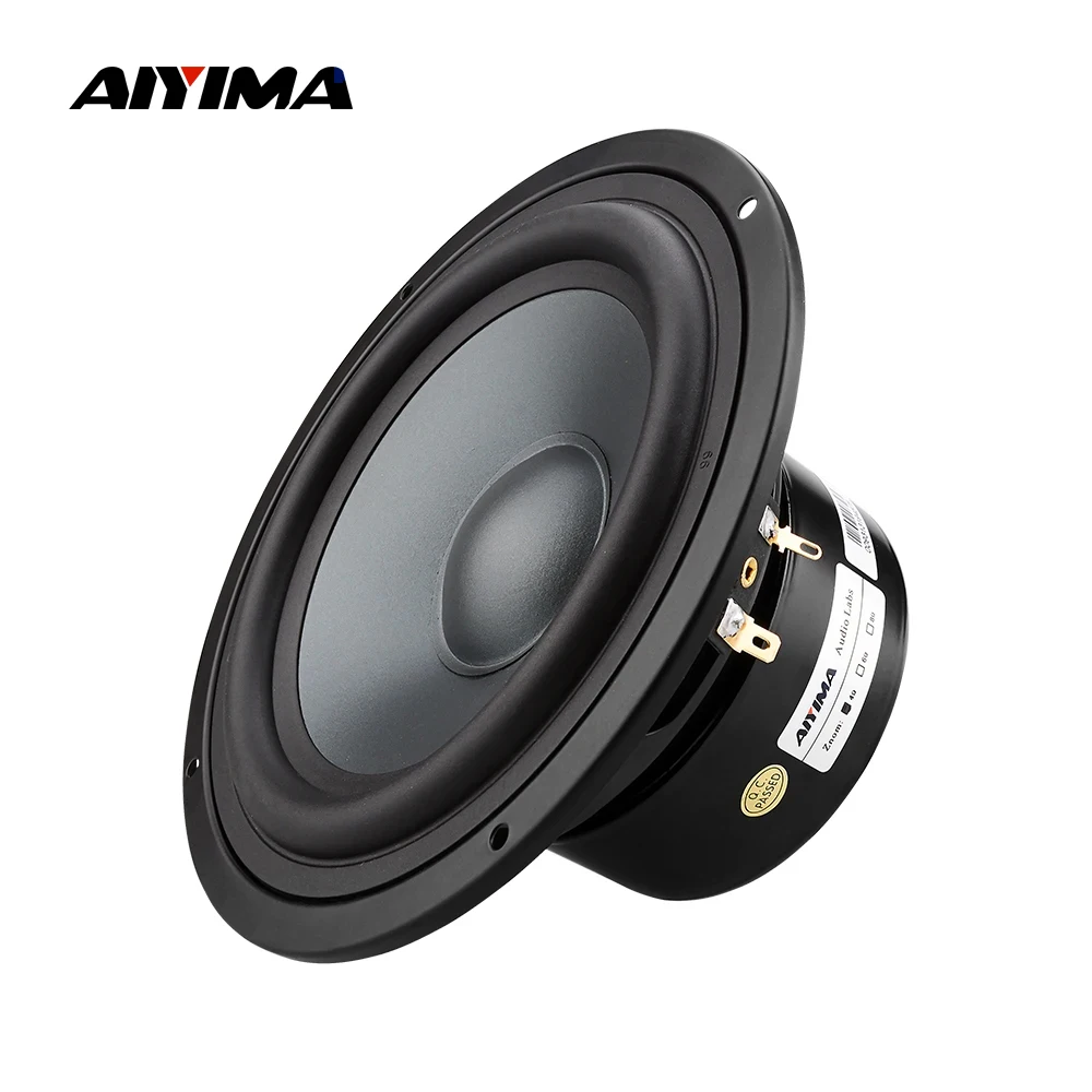 AIYIM 1Pcs 6.5 Inch Woofer Speaker 4 8 Ohm 80W Mid-Bass Speaker Unit Home Theater Bass HIFI Loudspeaker Bookshelf DIY bluetooth speaker audio speakers tweeter speaker bookshelf speakers speaker repair parts