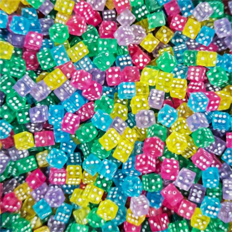 1000 pezzi Super Mini 5MM D6 dadi a punta con angolo quadrato per giochi da tavolo tromba modello Stereo dadi di cancelleria