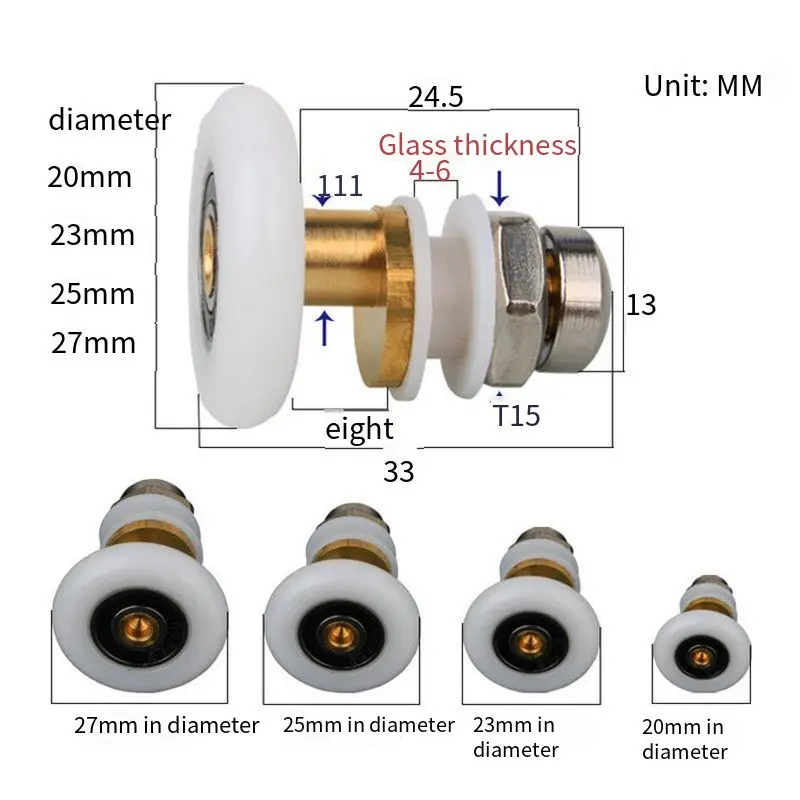 Roller Shower Rooms Cabins 1pcs Pulley Shower Room Roller/Runners/Wheels/Pulleys shower door rollers sliding door roller shower room pulley shower room rollers sliding door pulley