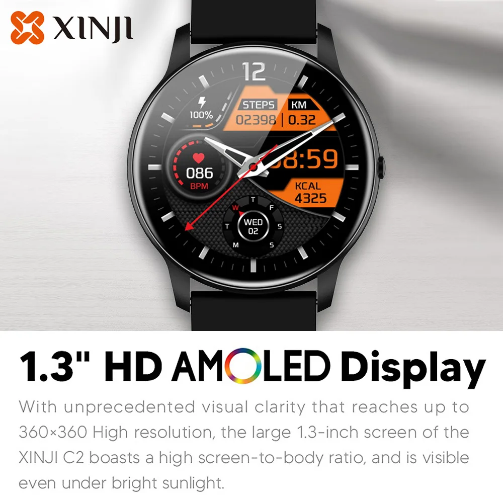 XINJI COBEE C2 AMOLED Display Waterproof Smart Watch description image 2