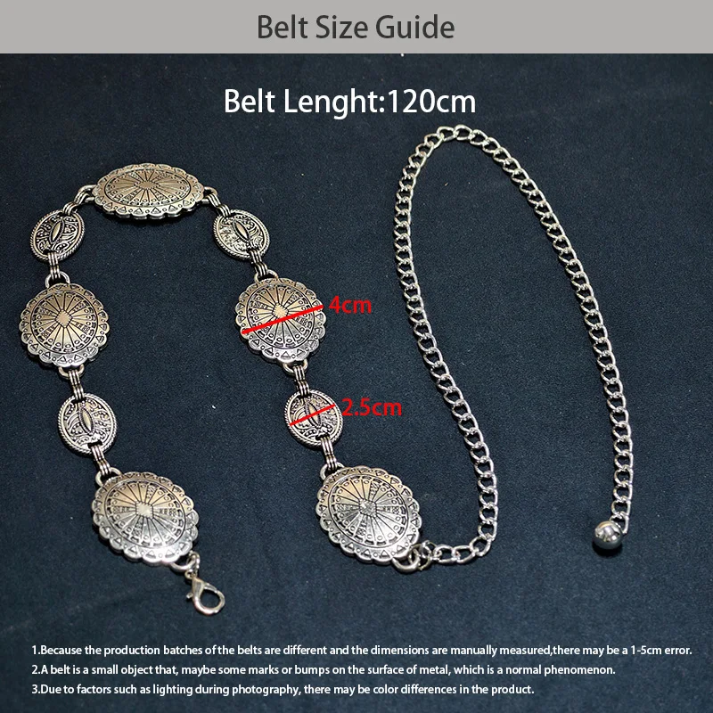Silber Retro Taille Kette Zubehör Metall Kette Gürtel frauen Neue Sommer Vielseitig Match Röcke Hosen Dünne Leder Gürtel Trendy – Detail 4