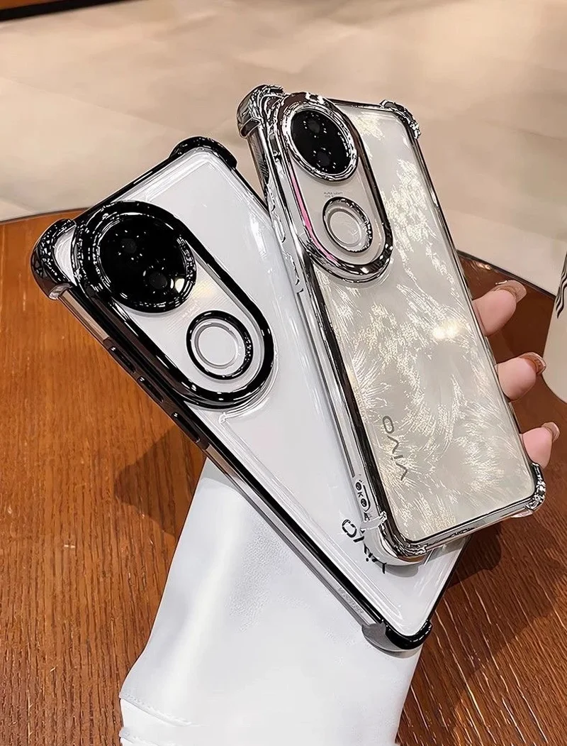 Fall Für Vivo V50 V40 Pro V30 V29 V27 V25 e 5G V50 lite V40 Kamera Schutz Transparent silikon Telefon Abdeckung Stoßfest Stoßstange – Detail 2