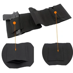 Banda para el vientre para transporte oculto, Funda flexible para correr, trotar, senderismo, Glock 17-43 Ruger S & W M & P 40 Shield para hombres y mujeres