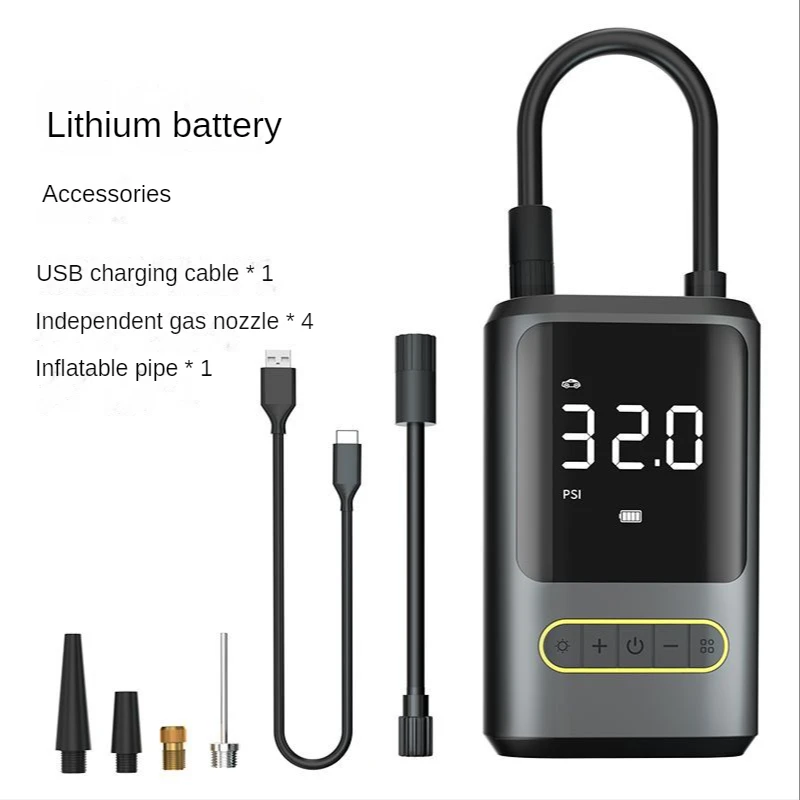 ATJ8466 Mini portable bicycle, electric car, tire inflator, air pump