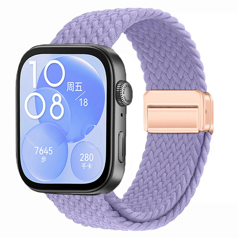 Breathable Magnetic Adjustable Woven Nylon Watch Strap Replacement Band