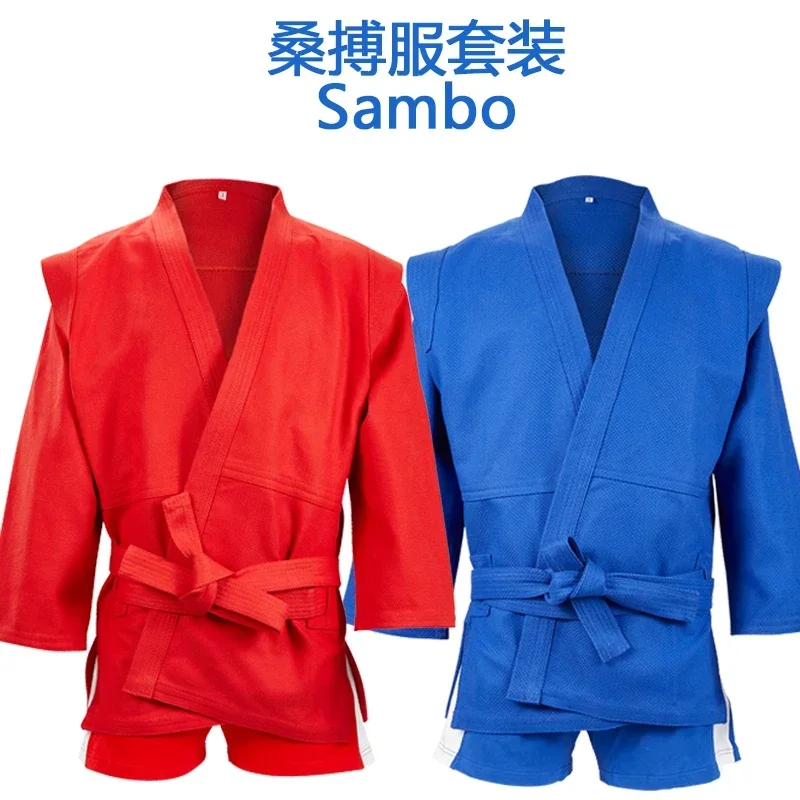 wrestling suit set Sambo training competition clothes Adult children Russian Sambo clothing martial arts clothing
