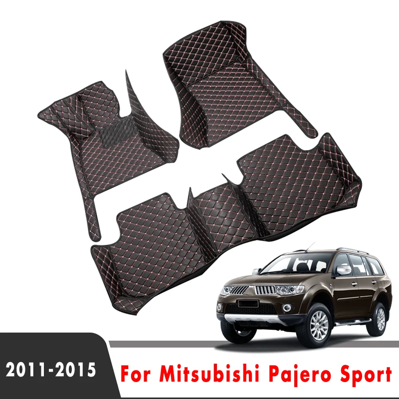 Car Floor Mats For Mitsubishi Pajero Sport 2015 2014 2013 2012 2011 (5