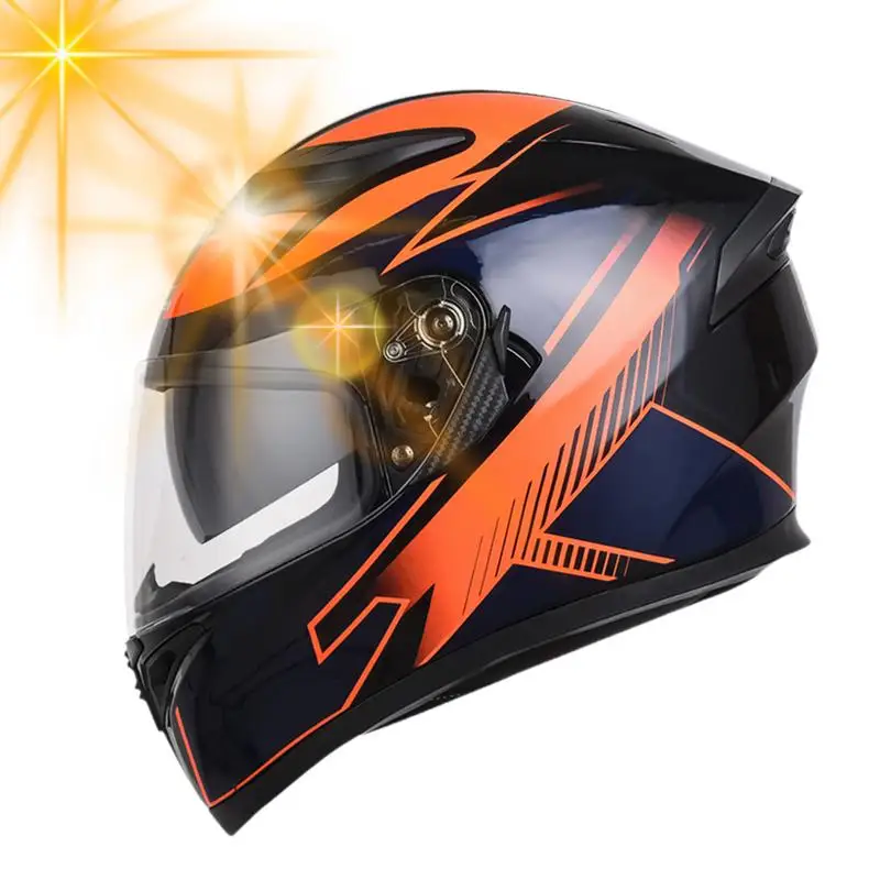 

Dual Visor Motorcycle Hat Full Face Dual Visor Motocross Hat With Extra Clear Visor For Cycling For Adults