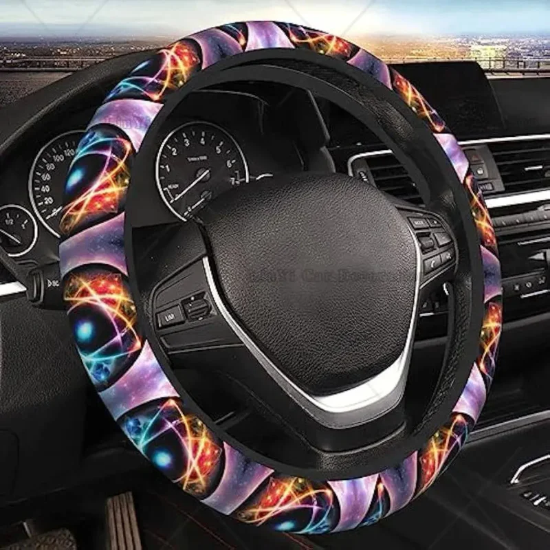 

Wonderful Universe Elastic Car Steering Wheel Cover High-Elastic Chloroprene Rubber Eco-Friendly Durable Car Interior 15 inch