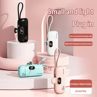 10000mAh Mini Portable Power Bank 2- in-1 Fast Charger Lightweight High capacity Pocket Power Bank For IPhone Huawei Samsung 2