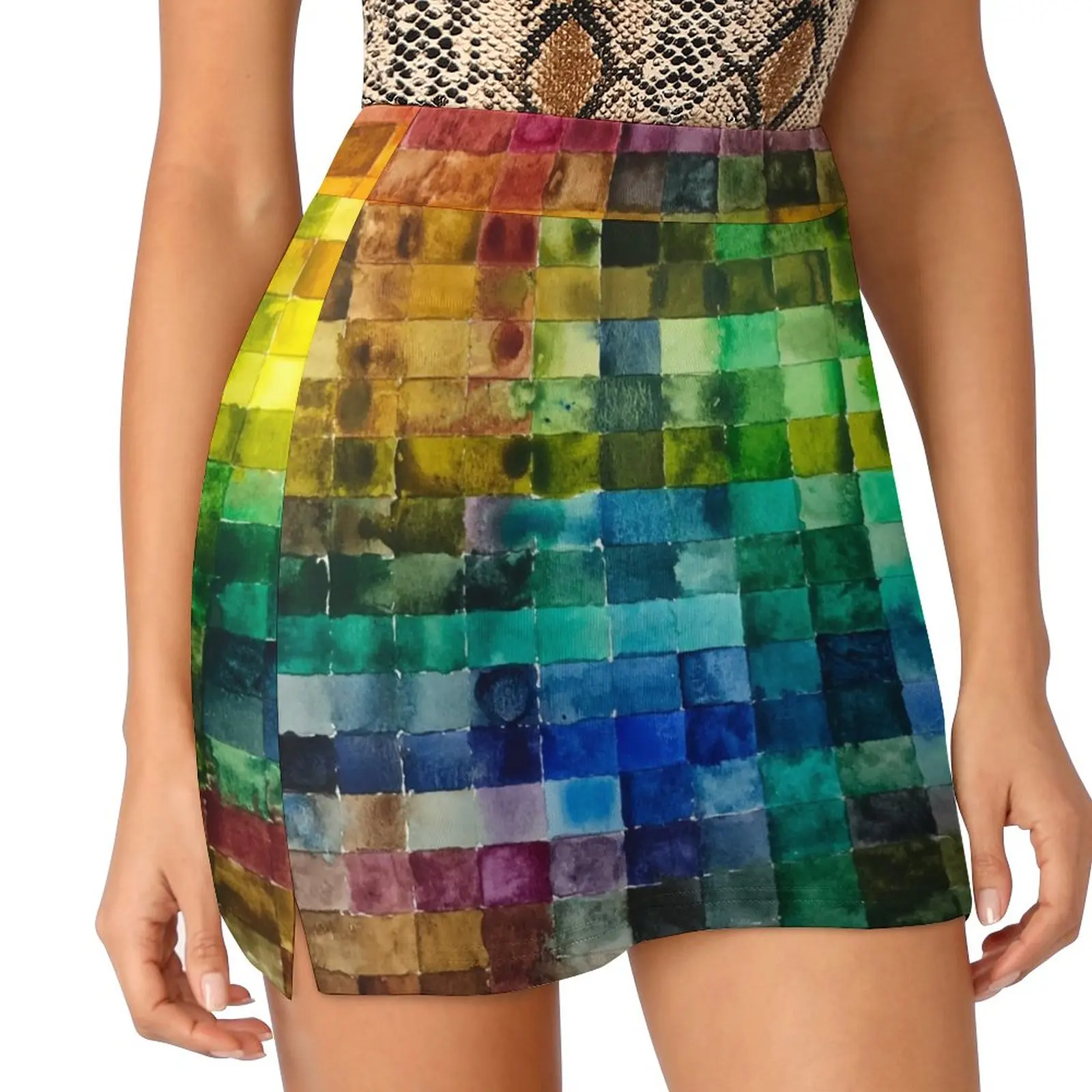 Rainbow Mosaic Light proof trouser skirt women clothing 2023 new arrivals summer dress women 2023 korean style clothing