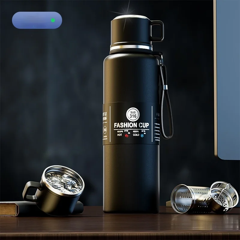 GIANXI Thermos Portable Stainless Steel Thermal Mug Tumbler Vacuum Flasks Cold And Hot And Ice Thermal Water Bottle Car Tea Cup