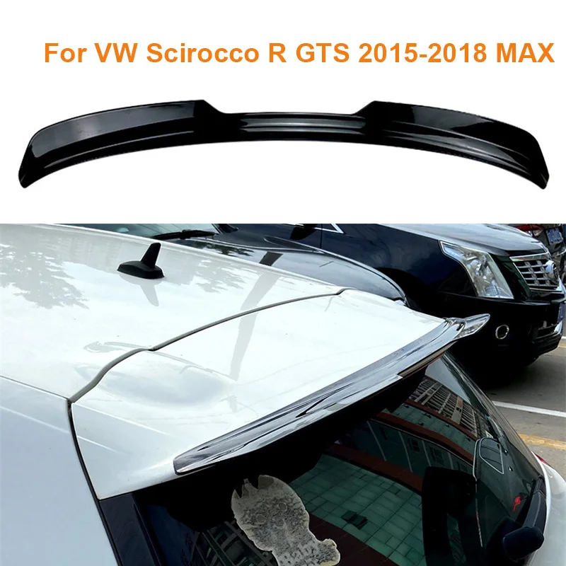 

Car Tail Wings Fixed Wind Spoiler Rear Trunk Wing Auto Spoilers For VW Scirocco R GTS 2015-2018 MAX Tail Tailgate Splitter Lip