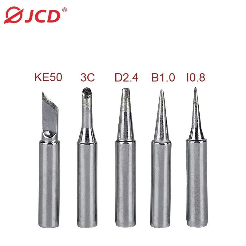 Soldering Iron Tips JCD soldering iron tips 5pcs/lot soldering tip 900m-t Metal head lead-free solder Welding Tips tools for DIY repair rework
