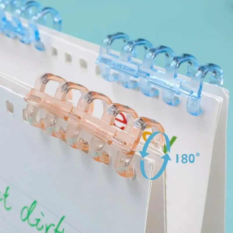 5 Holes Loose-leaf Binder Ring Notebook Spring Spiral Rings Binder Strap Buckle Clip Binding Clips School Supplies Stationery