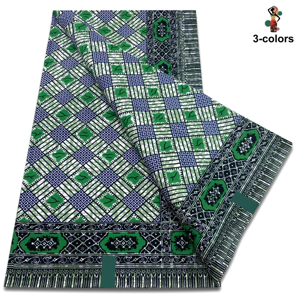 African wax fabric 100% Cotton Ghana Style Pagne Sewing