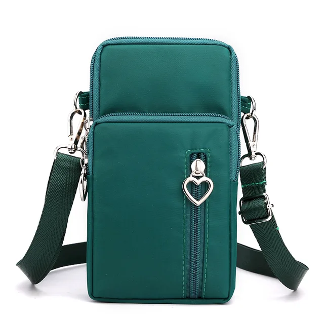 Universal Mobile Phone Bag For Samsung/iPhone/Huawei/HTC/LG Case Wallet Outdoor Sport Arm Purse Shoulder Bag Women Phone Pouch Large Green