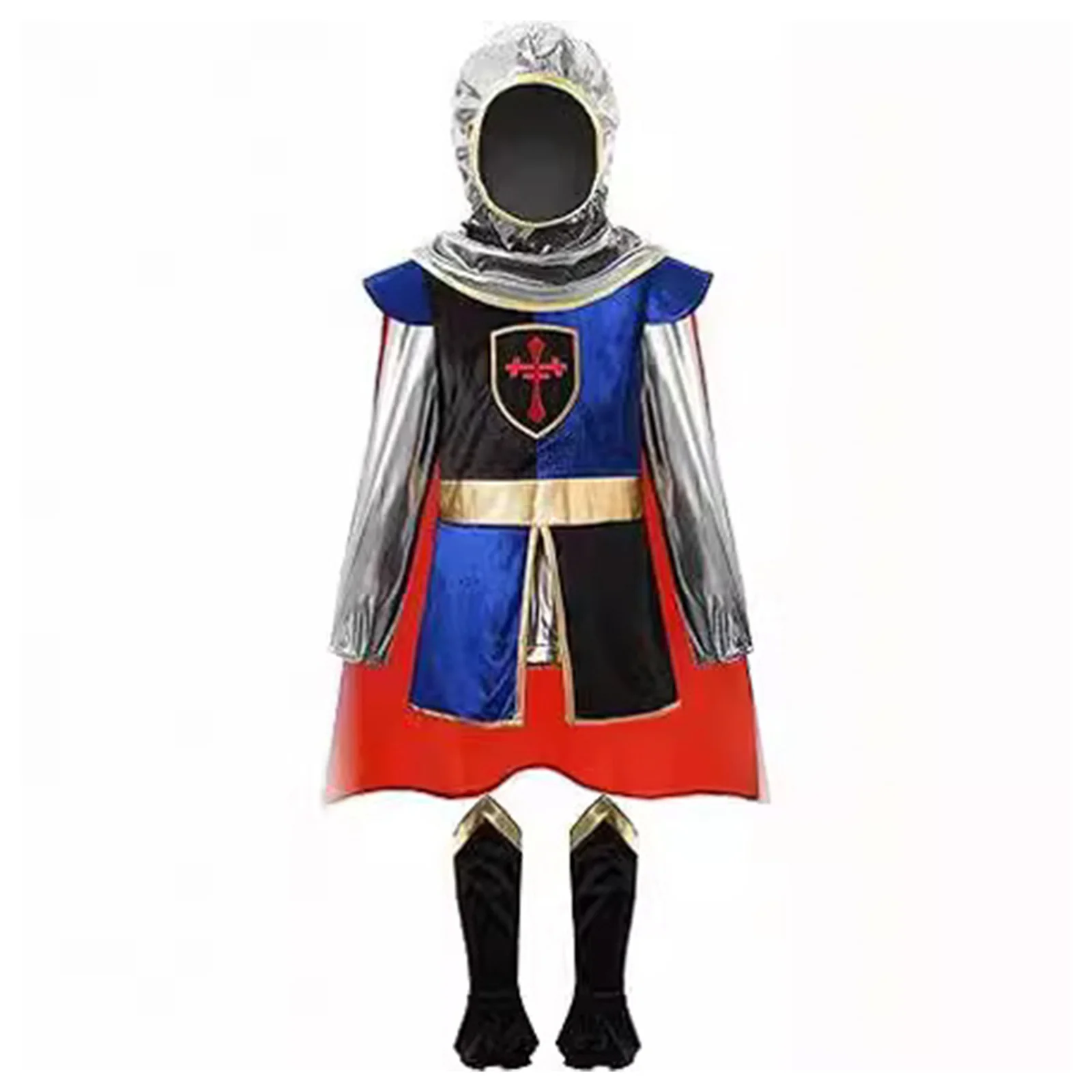 

Kids Boys Knight Soldier Warrior Costumes For Girls Children Cosplay Medieval Roman Attached Cape Halloween Carnival Party