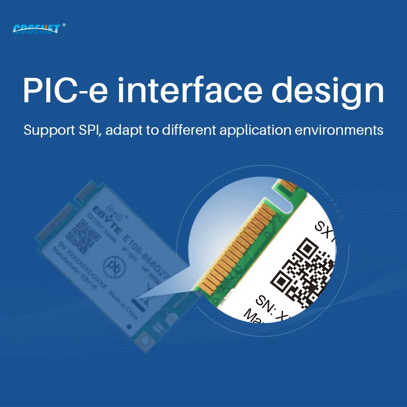CDSENET Industrial grade LoRaWAN gateway E106 LoRaWAN Gateway Module Support SPI PCI-e SX1302 Chips E106-868G27P2