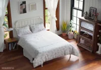 1/6 doll house miniature toy  bedding set of four single bed pillow quilt hat（Bed and gauze not included） 1