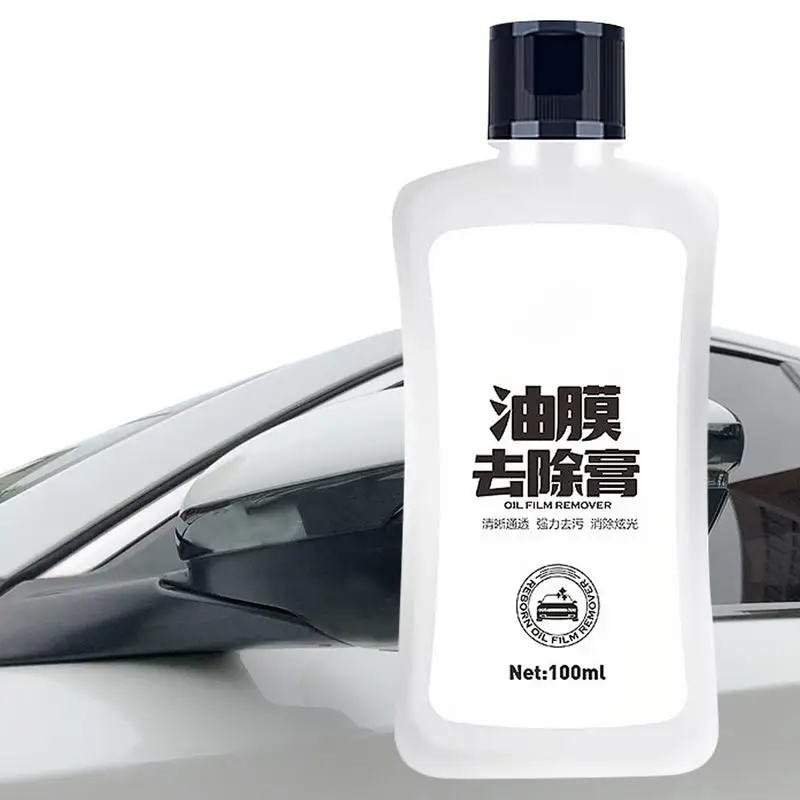 

Car Glass Oil Film Cleaner 100ml Oil Film Clean Polish Paste Glass Oil Film Removing Paste Cleaning Polish Paste For Windscreen